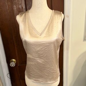 Elegant Cream Sleeveless Top